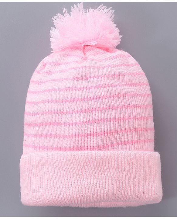 Babyhug Woolen Cap Pink - Diameter 11.5 cm