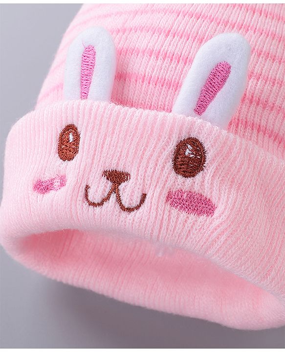 Babyhug Woolen Cap Pink - Diameter 11.5 cm