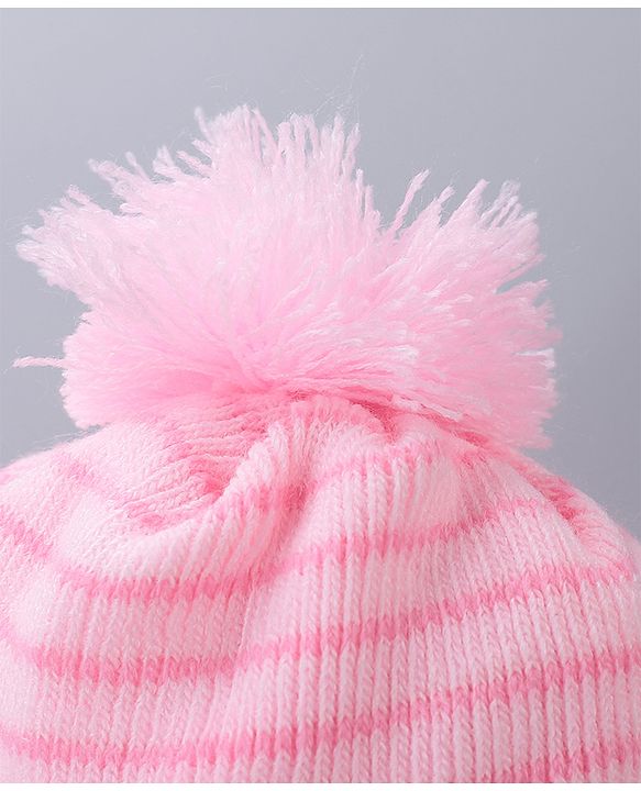 Babyhug Woolen Cap Pink - Diameter 11.5 cm