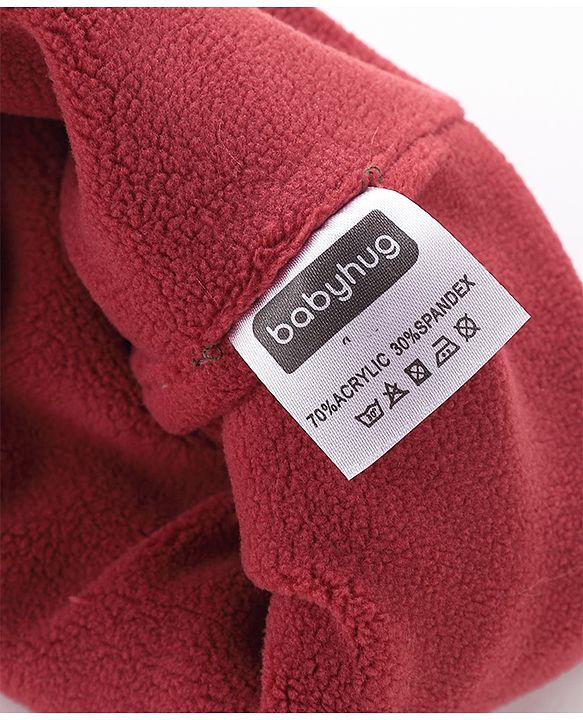 Babyhug Woollen Cap With  Ear Design - Maroon