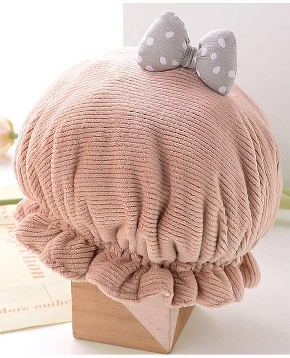 Babyhug Woollen Cap With Bow  - Pink