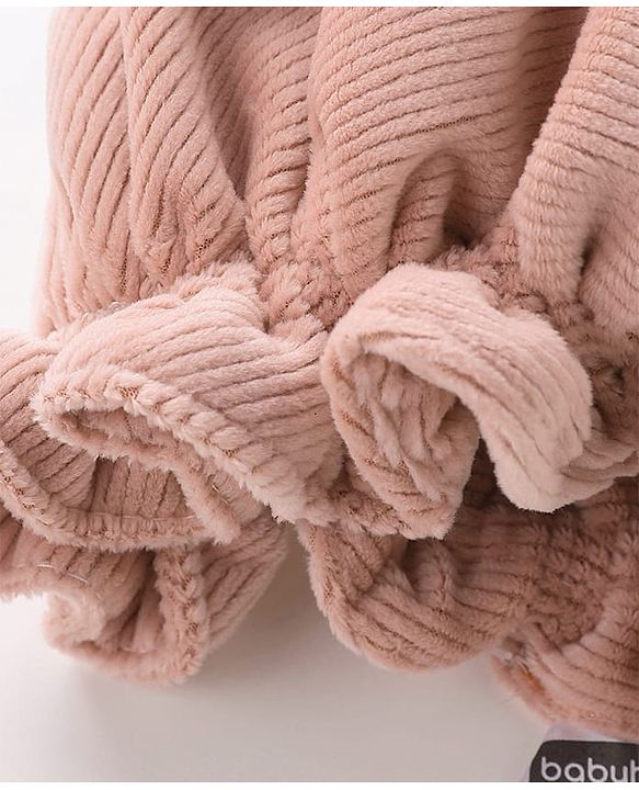 Babyhug Woollen Cap With Bow  - Pink