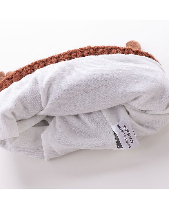 Babyhug Woolen Cap Horn Design - Brown