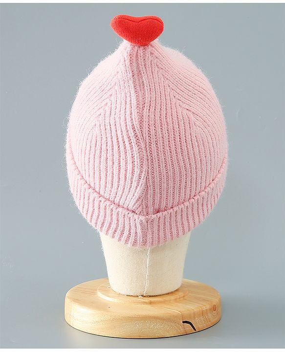 Babyhug Heart Design Cap Medium Size - Pink
