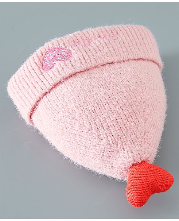 Babyhug Heart Design Cap Medium Size - Pink