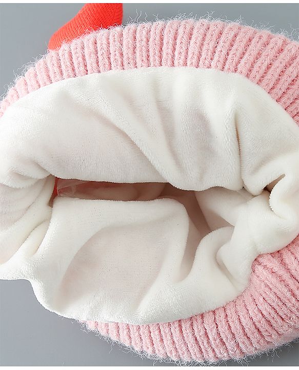 Babyhug Heart Design Cap Medium Size - Pink