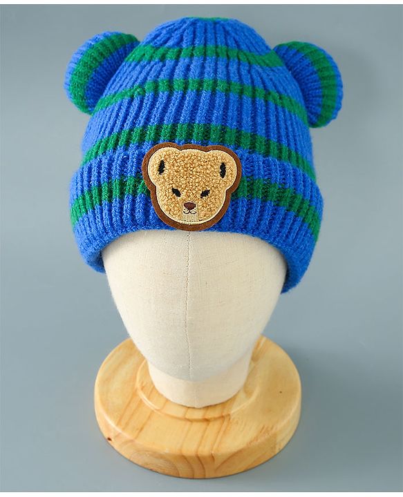 Babyhug Woolen Cap Blue - Diameter 11.5 cm