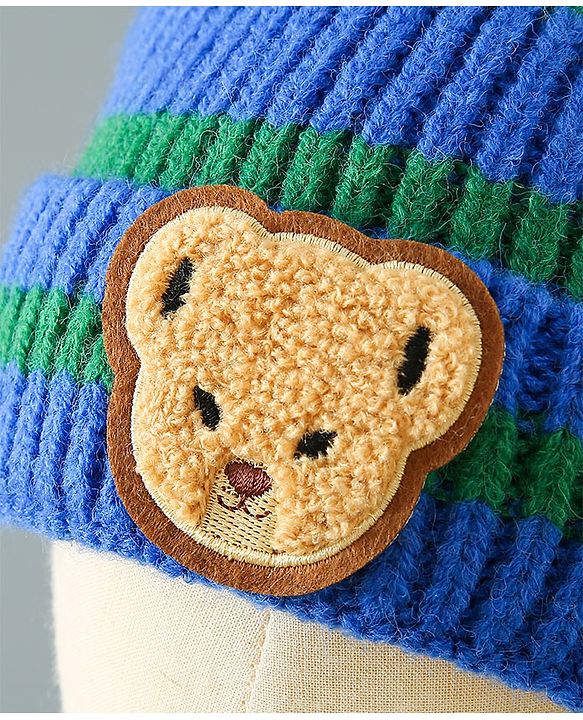 Babyhug Woolen Cap Blue - Diameter 11.5 cm