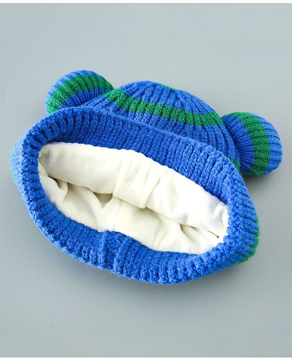 Babyhug Woolen Cap Blue - Diameter 11.5 cm