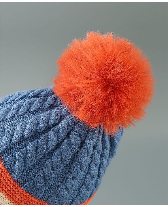 Babyhug Woollen Cap Blue - Diameter 11 cm