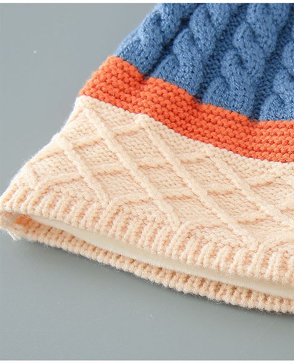 Babyhug Woollen Cap Blue - Diameter 11 cm