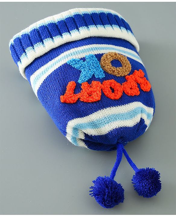 Babyhug Woolen Cap Blue - Diameter 11.5 cm