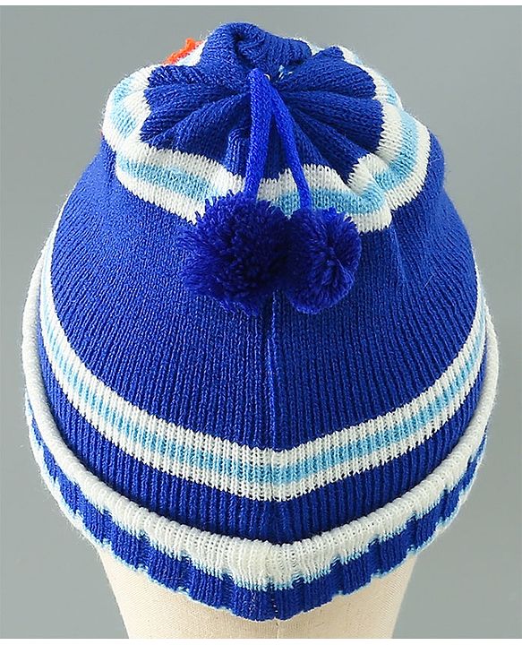 Babyhug Woolen Cap Blue - Diameter 11.5 cm