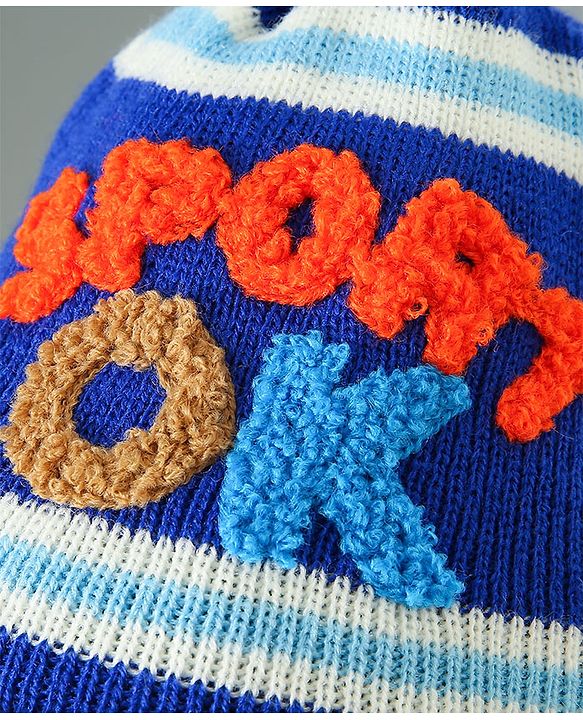 Babyhug Woolen Cap Blue - Diameter 11.5 cm