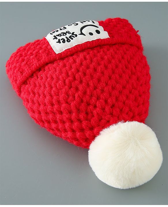Babyhug Woolen Cap & Muffler Set Brown - Diameter 11.5 cm