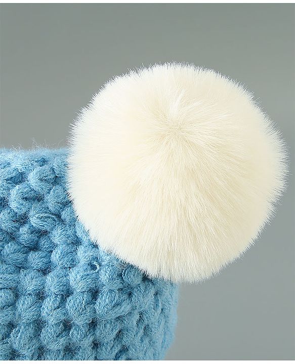 Babyhug Woolen Cap & Muffler Set Brown - Diameter 11.5 cm