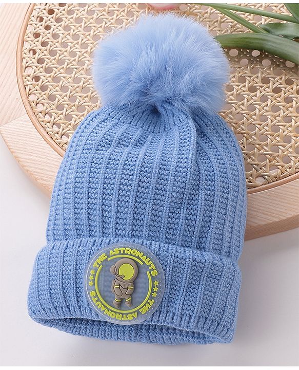 Babyhug Woollen Cap Blue Large - Diameter 12 cm