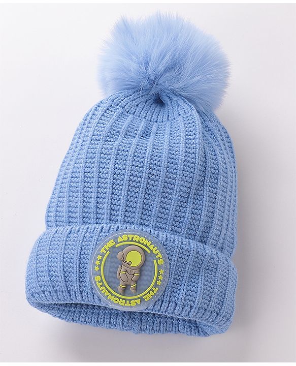 Babyhug Woollen Cap Blue Large - Diameter 12 cm