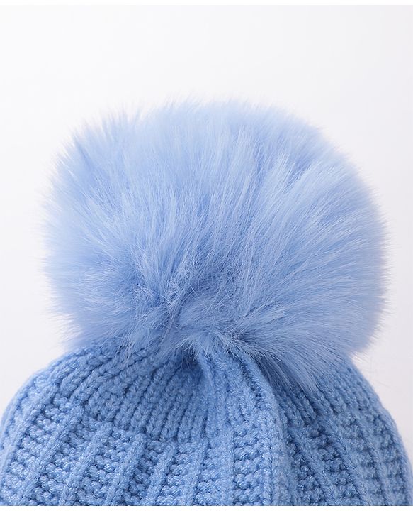 Babyhug Woollen Cap Blue Large - Diameter 12 cm