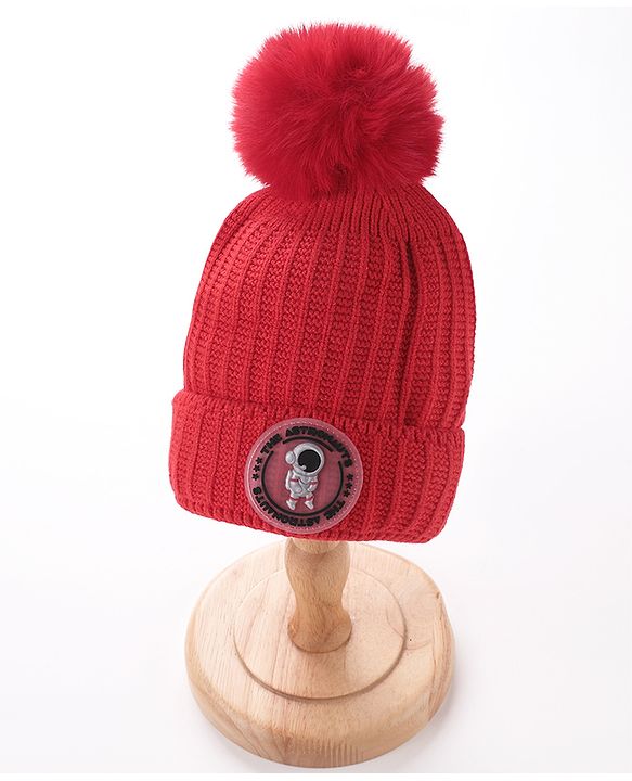 Babyhug Woollen Cap Red Small - Diameter 10 cm