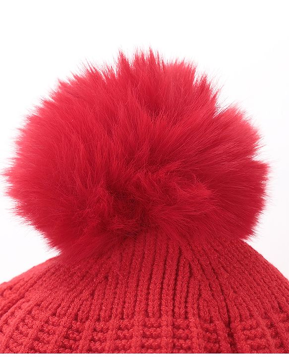 Babyhug Woollen Cap Red Small - Diameter 10 cm