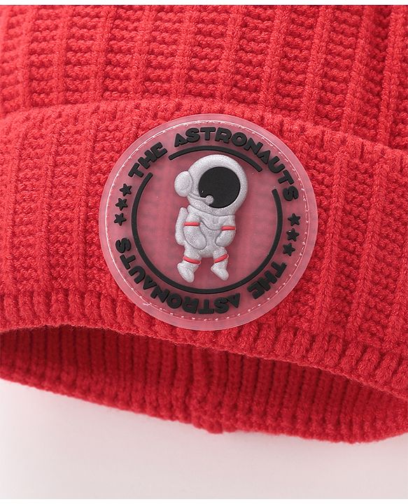 Babyhug Woollen Cap Red Small - Diameter 10 cm