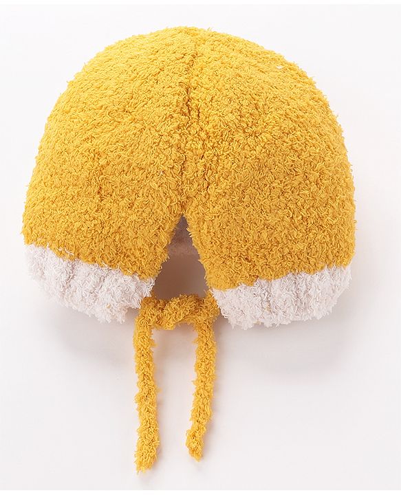 Babyhug Woollen Cap Orange Design - Yellow