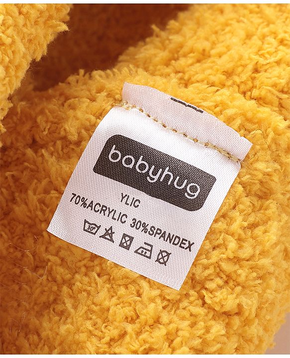 Babyhug Woollen Cap Orange Design - Yellow