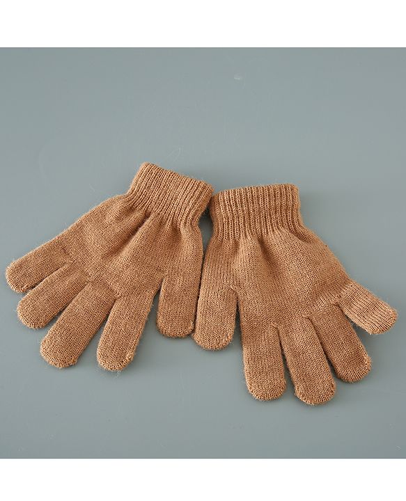 Babyhug Woolen Cap Gloves & Muffler Set - Brown