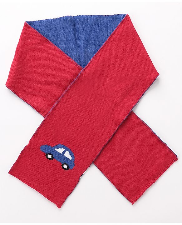 Babyhug Woolen Cap Gloves & Muffler Set - Red
