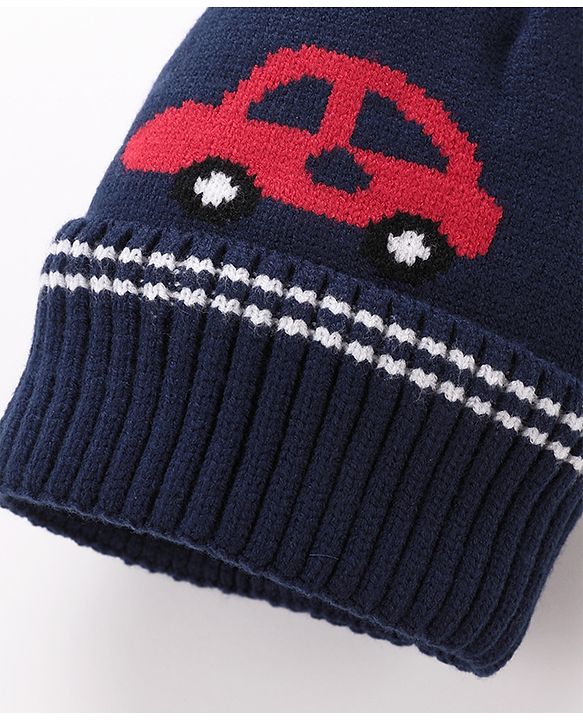 Babyhug Woolen Cap Gloves & Muffler Set - Red