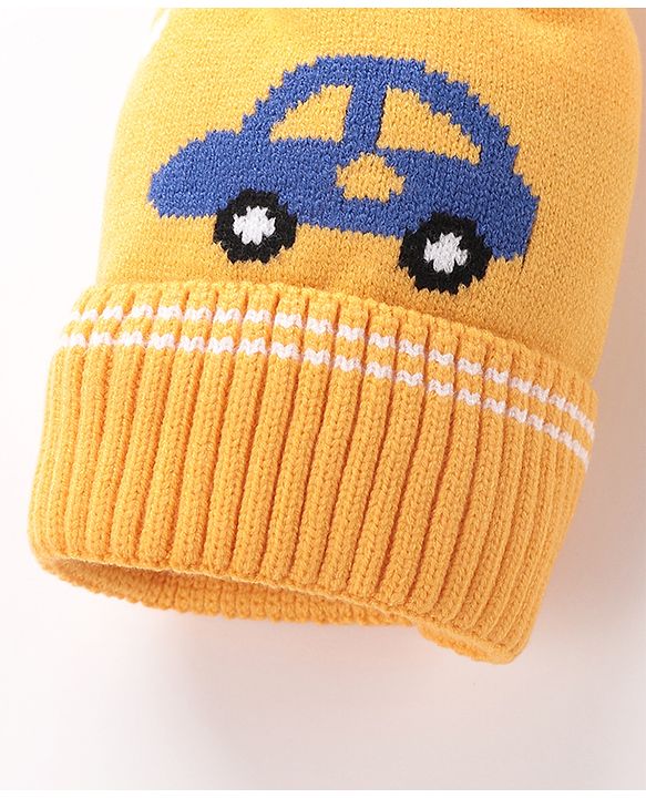 Babyhug Woolen Cap Gloves & Muffler Set - Red