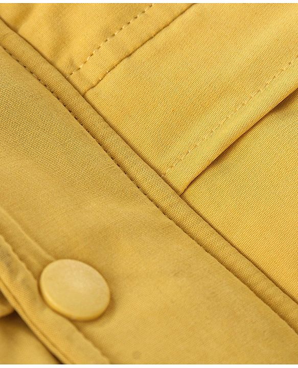 Babyhug Full Sleeves Hooded & Padded Jacket Solid- Mustard