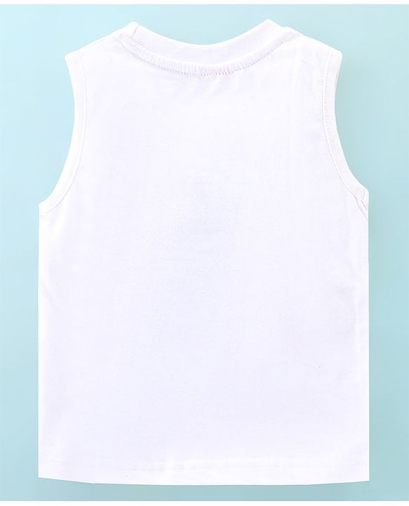 Babyhug 100% Cotton Half Sleeves Checked Shirt with Text Print T-Shirt - White