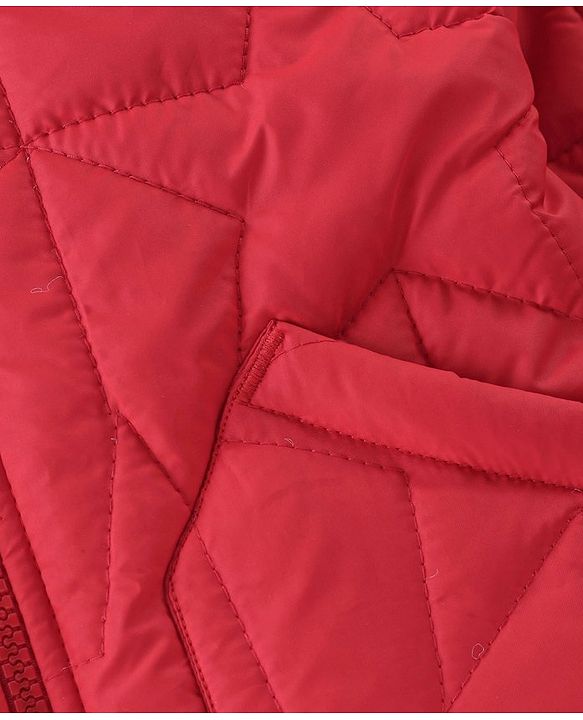 Babyhug Woven Full Sleeves Solid Color Hoodie - Red