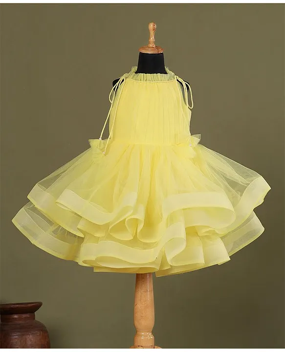 Yellow Girl Fancy Frock Size 16-18 To 20-24 Minimum Qty 6 Pcs , Color  Available 3 at Rs 250/piece in New Delhi