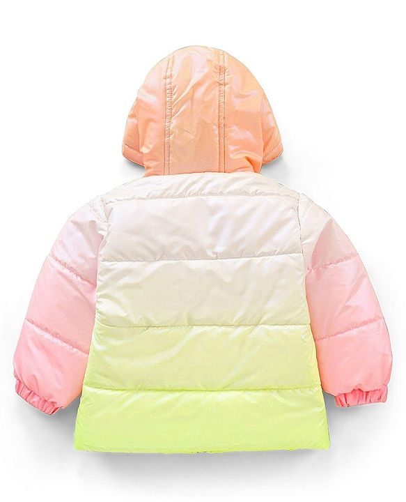 Babyhug Full Sleeves Hooded Jacket with Heart Patch - Pink