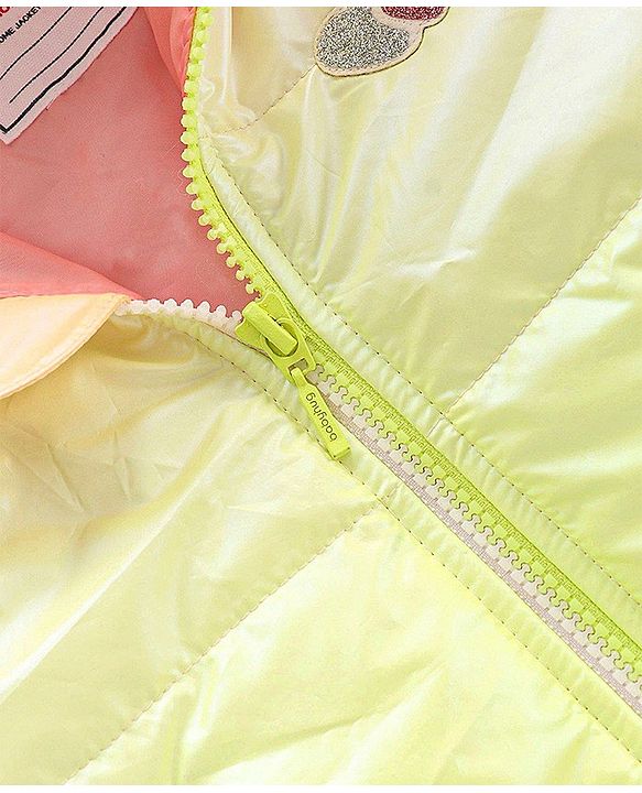Babyhug Full Sleeves Hooded Jacket with Heart Patch - Pink