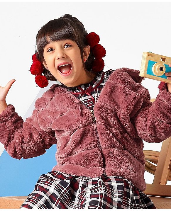 Babyhug Full Sleeves Solid Hooded Jacket- Maroon
