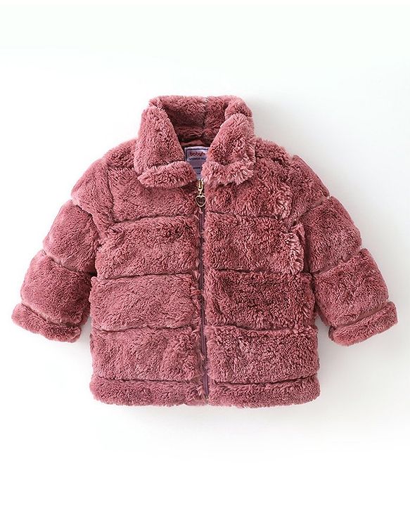 Babyhug Full Sleeves Solid Hooded Jacket- Maroon
