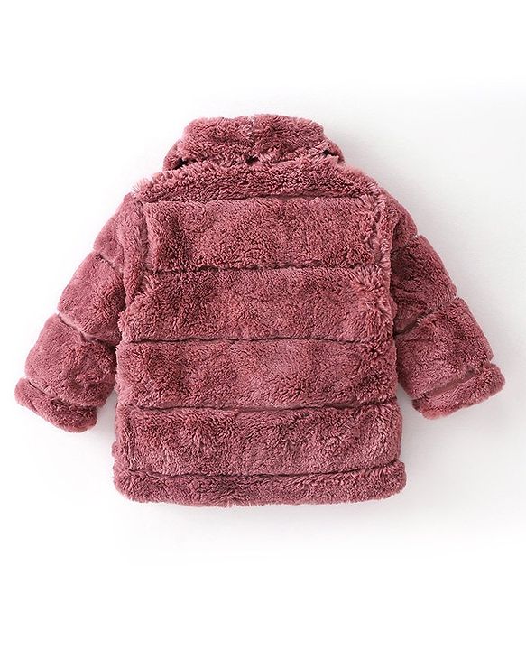 Babyhug Full Sleeves Solid Hooded Jacket- Maroon