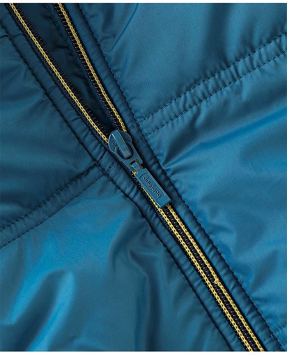 Babyhug Full Sleeves Hooded & Padded Jacket Solid- Teal