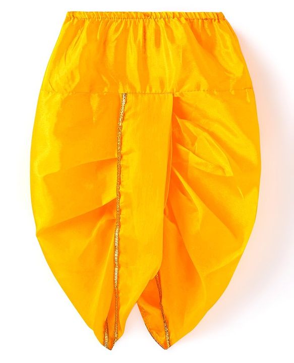 Babyhug Woven Full Sleeves Jamna Set with Forehead Cap & Waistband - Yellow