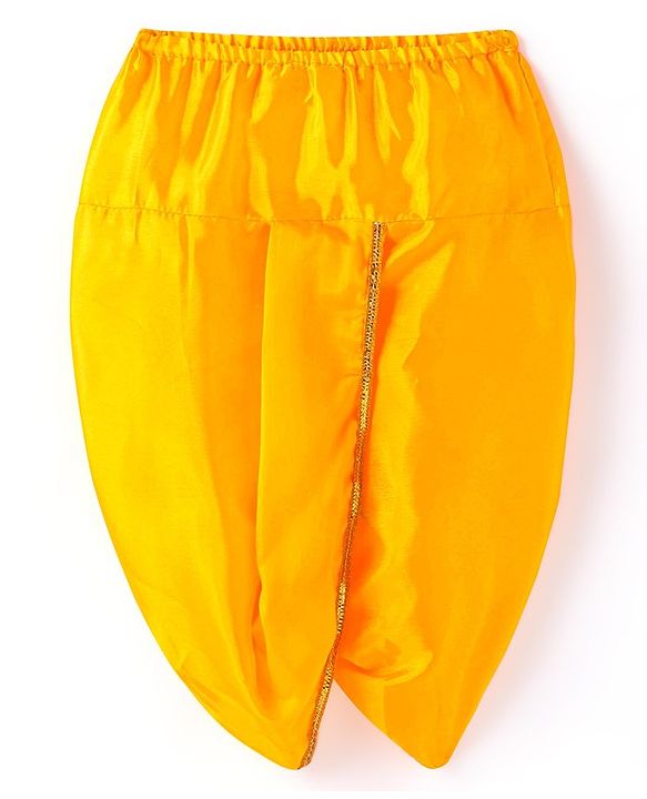 Babyhug Woven Full Sleeves Jamna Set with Forehead Cap & Waistband - Yellow