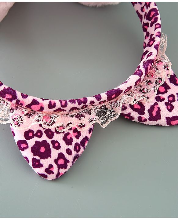 Babyhug Ear Muffs Leopard Design - Pink