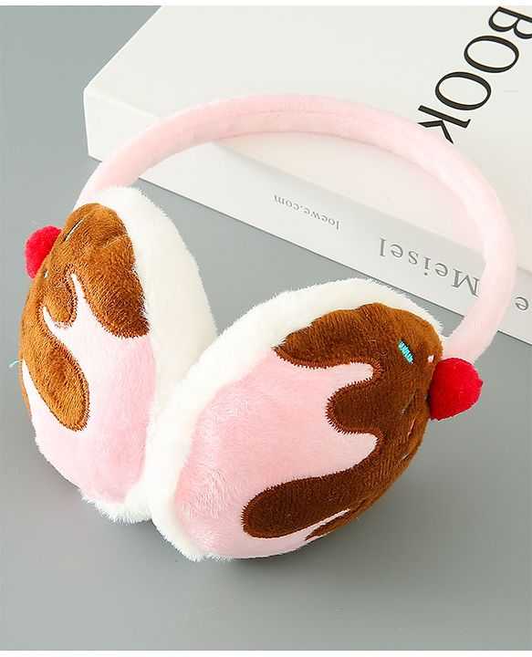 Babyhug Ear Muffs With Applique - Pink