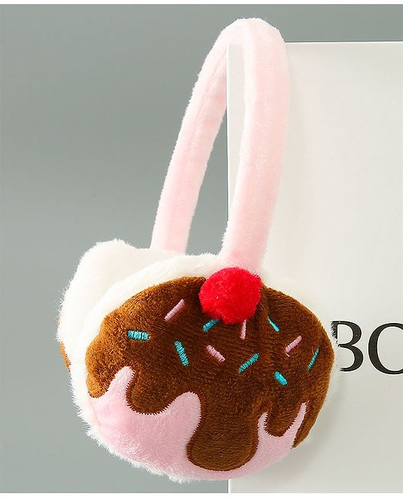 Babyhug Ear Muffs With Applique - Pink