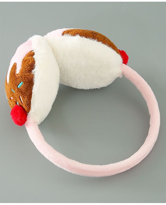 Babyhug Ear Muffs With Applique - Pink