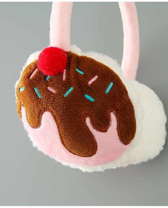 Babyhug Ear Muffs With Applique - Pink
