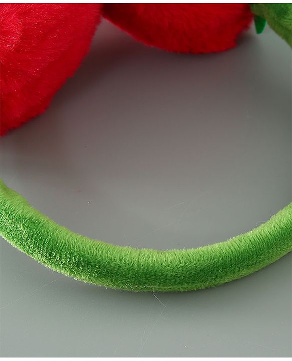 Babyhug Ear Muffs with Strawberry Design - Red & Green